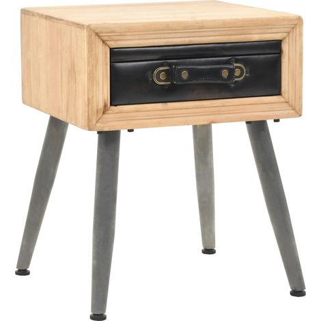 Table de chevet Bois de sapin massif 43 x 38 x 50 cm vidaXL (1/5)