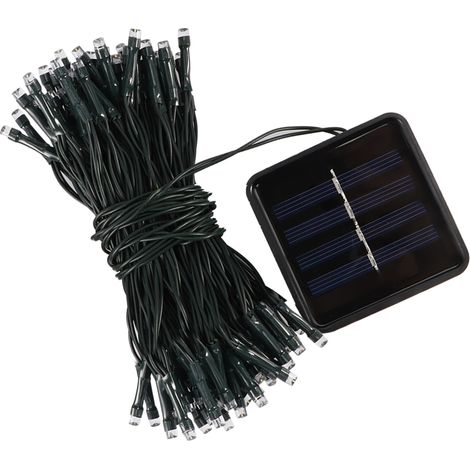 Guirlande lumineuse solaire à 100 LED, décorations de Noël pour jardin, terrasse, cour, mariage et fêtes. (1/5)