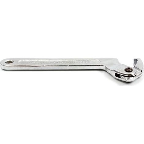 Clé à ergot articulée réglable pour écrous à encoches – 32 à 76 mm, acier trempé, poignée ergonomique (1/3)