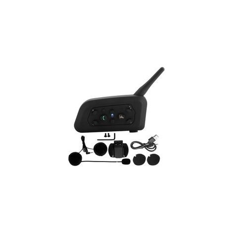 Intercom pour casque de moto, casque 2,4 GHz à faible bruit mains libres pour motoneige, snowboard et vélo de plage