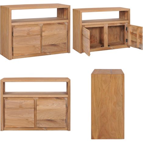 Buffet 80x30x60 cm bois de teck massif - Buffet - Meuble TV - Commode - Rangement - Bois De Teck - Home & Living (1/5)