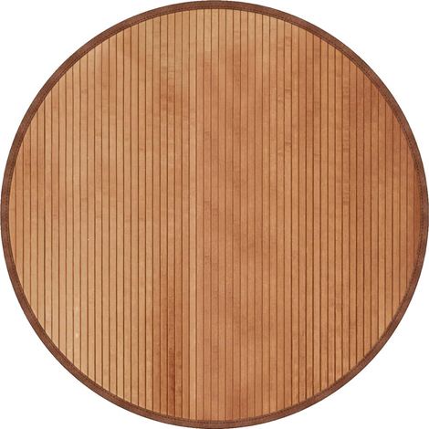 Tapis rond naturel 100cm bambou (1/5)