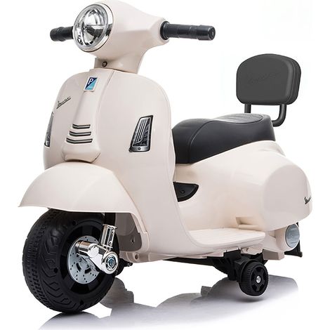 Moto Elettrica per Bambini Licenza Ufficiale  Piaggio Vespa GTS 7,2V Bianca