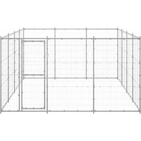 Maison Exclusive - Perrera de exterior de acero galvanizado 14,52 (1/5)