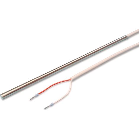 iOVEO 035HP05202.20 - Sonda di temperatura NTC 10 kOhm con cavo in PVC (grigio chiaro) fino a 105 °C, sensore di cavo, custodia 200 mm, riscaldamento, NTC, cavo di collegamento da 2 metri (1/2)