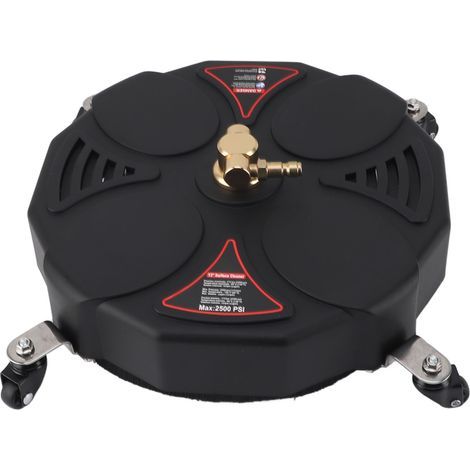 13-inch Pressure Gauge Surface Cleaner with 4 Wheels 2500psi 1/4 High Speed Ball (1/5)