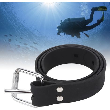Ceinture de plomb en silicone pour plongée avec boucle rapide en acier - Longueur 1,5 mètres