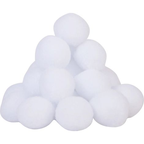 Weihnachtliche 20er-Set künstlicher Schneekugeln in Weiß, 5 cm, realistisch, für Indoor- und Outdoor-Schneespiele, Winterdeko für Weihnachten – ab 12 Jahren
