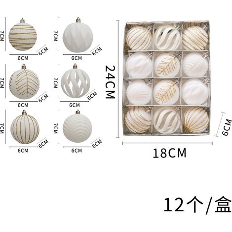 Lot de 12 boules de Noël rouges en velours 6 cm, décorations festives peintes à la main pour sapin, ornements textiles pour fêtes, apportant chaleur à votre célébration de Noël (1/2)