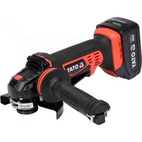 Yato amoladora angular inalámbrica 125 mm rojo negro (1/5)