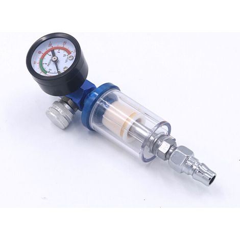 Régulateur d'air de pulvérisation au Pistolet à air compresseur + Filtre pièges à Huile séparateur d'eau avec Embout Accessoire Pistolet Peinture（G1/4）