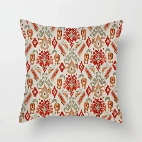 Taie D'oreiller - Coton Mélangé Lin - Style Marocain Bohème - Pour Canapé Chambre Bureau Extérieur - 40x40 cm (1/5)