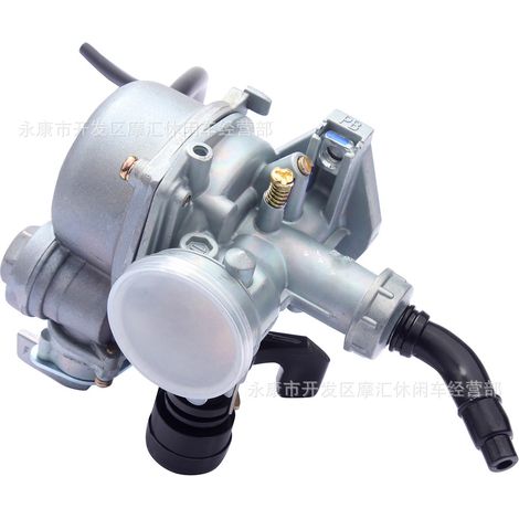 Accessoires pour motos tout-terrain/quads/motos de plage : carburateur PZ19 à starter manuel avec interrupteur pour moteurs 50, 70, 90 et 110 cm³. (1/4)