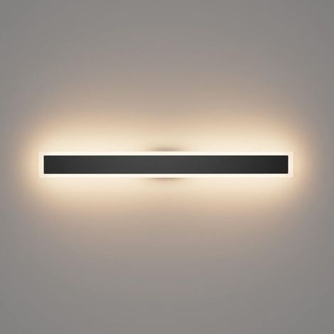 Applique Murale Longue Extérieure LED Villa 80CM IP54 Étanche Noir - Blanc Chaud 3000K - Jardin, Porche