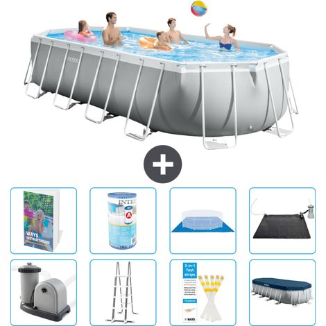 Prism Frame Pool Oval - 610x305x122 cm - 9-teilig S619
