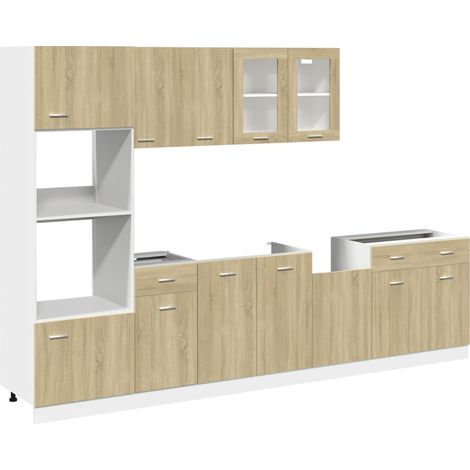 Maison Exclusive - Conjunto de armarios de cocina "Lyon" de 7 pie