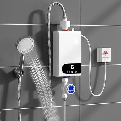 Chauffe-eau électrique instantané, adapté aux robinets d'eau chaude de la douche, de la cuisine et de la salle de bain.