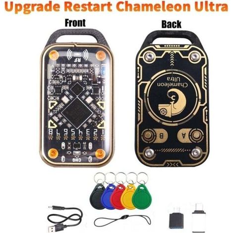 Chameleon Ultra Upgrade Émulateur de Carte à Puce RFID Lecteur Intelligente + Porte-Clés 5XUID 125K 13.56M Décodeur Duplicateur NFC