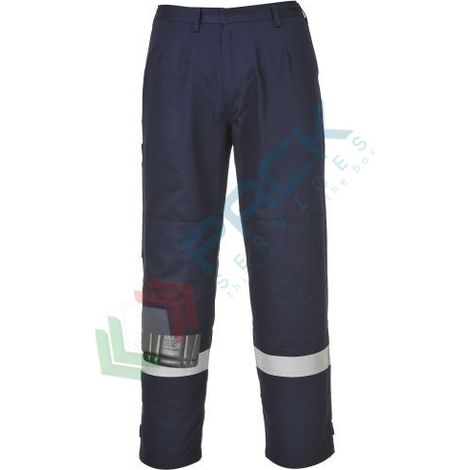 Pantaloni Bizflame Plus Marine con bande riflettente XS - FR(34-36) - UK(26-28) (1/2)