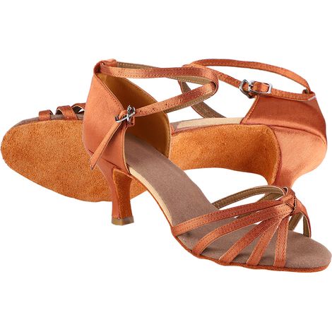 Chaussures de danse latines femme confortables - Marron foncé pointure 39