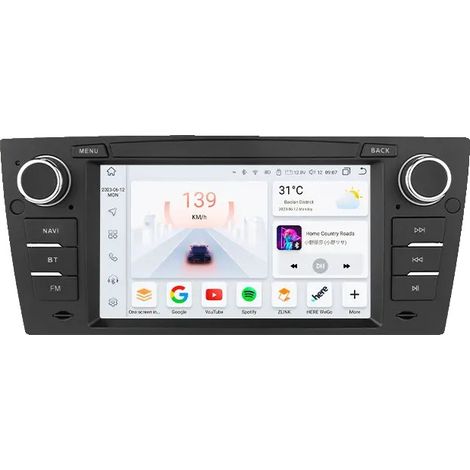 Radio de voiture, lecteur vidéo multimédia, compatibilité smartphone, compatible avec BMW Série 3 E90 E91 E92 E93 GPS, S6 AHDC2 (1/2)