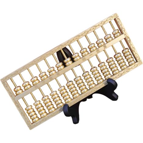 Sculpture Abacus Laiton Massif Décoration de Bureau Vintage Feng Shui Figurine Chinoise pour Richesse et Ornement de Table et Objet de Décoration Intérieure (1/5)