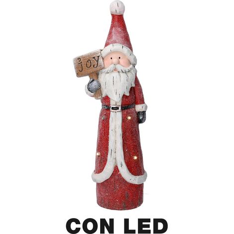 Babbo natale resina led rosso cm19x14h55,5 (1/3)