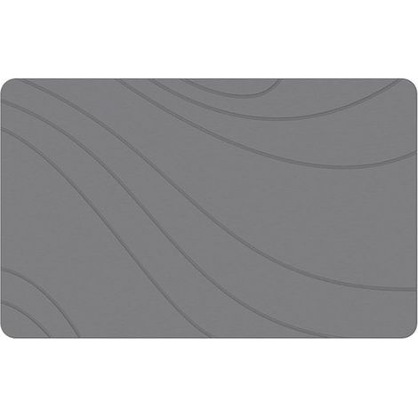 Tapis de bain antidérapant en terre de diatomées, ultra-absorbant et à séchage rapide, idéal pour la salle de bain, les toilettes et la cuisine. Gris anthracite, 40 x 60 cm. (1/5)