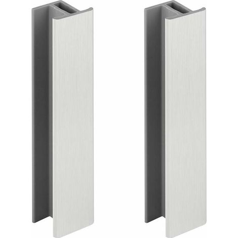 – Jonction de plinthe 150mm – Finition aluminium brossé – Largeur 20mm – Raccord pour cuisine – Connecteur pied de meuble PVC (1/3)