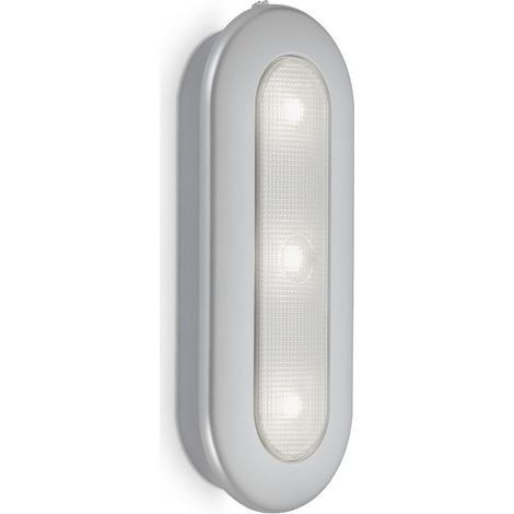 LED Push-Light, 15,2 cm, 0,4 W, Silber, Briloner Leuchten