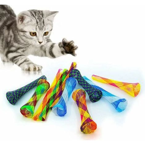 Farbenfrohes, interaktives Federspielzeug für Katzen oder Kätzchen, ideal zur Unterhaltung Ihres Haustieres. (1/5)