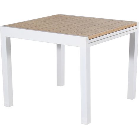 Erweiterbarer Tisch Sicilia weiß 90–180x90x74