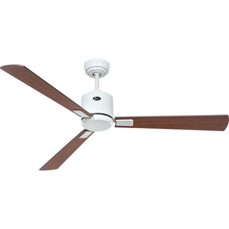 ECO NEO III 132, Ventilatore senza Luce Corpo Bianco, CasaFan - Colore Pale: Noce e Ciliegio - Corpo: Bianco (1/5)