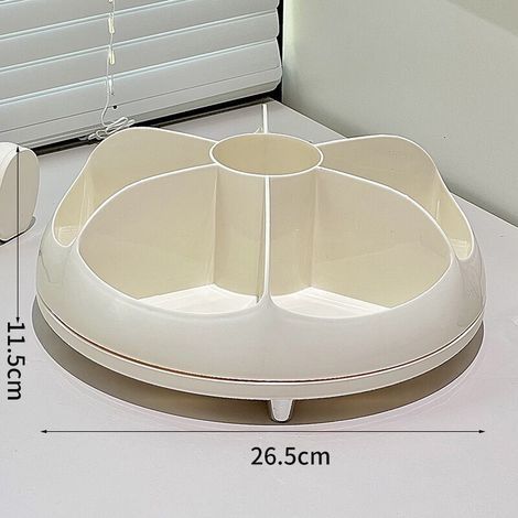 Drehbare Kosmetikaufbewahrungsbox, stilvoller Schreibtisch-Organizer für Hautpflegeprodukte, multifunktionales Regal (1/3)