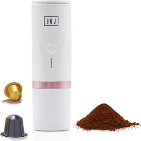 Cafetera portatil a bateria usb 80 ml blanca boj (1/5)