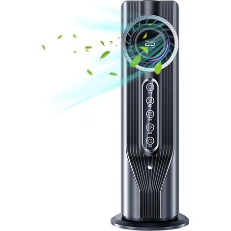 Ventilateur de Bureau 3-en-1 avec Humidification et Brumisation – Climatiseur Évaporatif Compact et Silencieux (1/5)