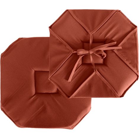 Galette de Chaise Uni "Basic" 40x40cm Terracotta