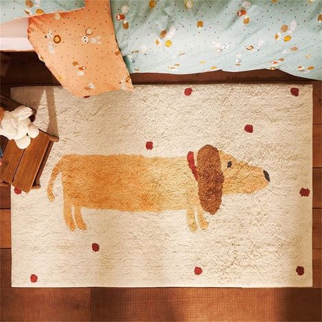 Tapis Dachshund - Tapis Anti-dérapant Pour Salle De Bain Chambre Et Salon - Imprimé Chiot - Lavable En Machine - 4 Tailles Disponibles (1/5)