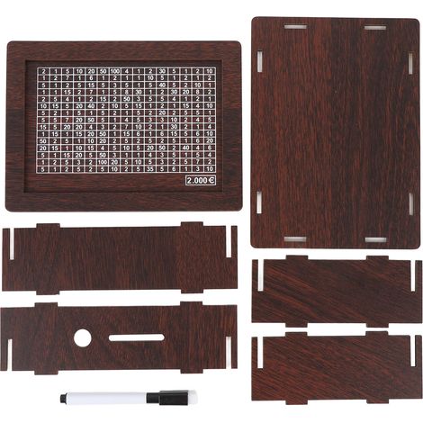Tirelire avec compteur, en bois, au design créatif et raffiné, idéale pour économiser de l'argent liquide et des pièces de monnaie. (1/5)