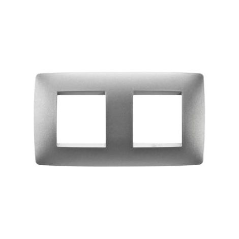 PLAQUE ONE INT. 2+2P H TITANE GEWISS GW16123VT