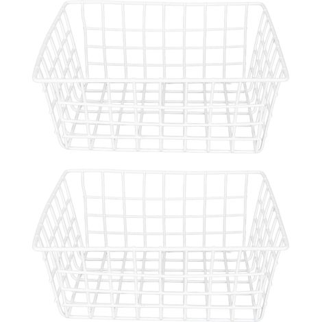 Lot de 2 paniers métalliques suspendus pour congélateur, grande capacité, étagère de rangement pour pain et fruits. (1/5)