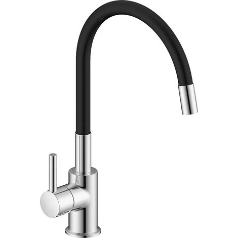 Miscelatore cucina lavello e lavanderia nero canna alta orientabile snodata Snake (1/3)