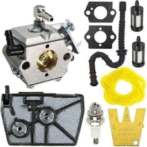 Carburateurs de remplacement pour tronçonneuses Super 028, 028AV, 028WB et 028Q. Remplace le Walbro WT-16B et est compatible avec le Tillotson HU-40. Joint, filtre à air et filtre à carburant inclus. (1/4)