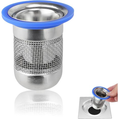 Acier Inoxydable Clapet Anti Odeur Anti Odeur Douche avec Filtre Amovible pour Sorties d'un Diamètre de 39 à 50 mm (1/5)