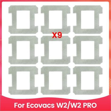 9 Chiffons de Nettoyage Lavables pour Aspirateur de Vitres pour Ecovacs W2/W2 Pro Accessoires de Rechange (1/4)