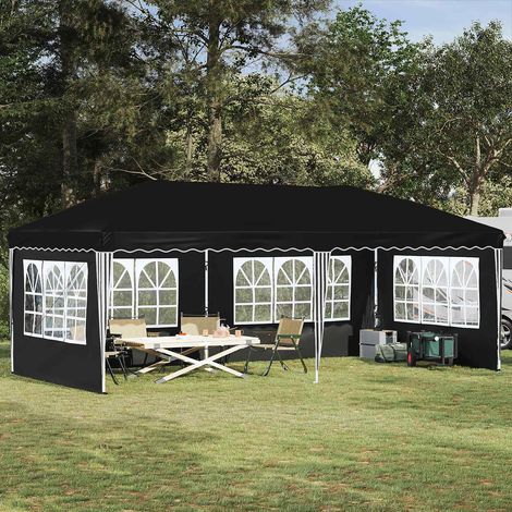 Teenpull – Pop-up Partyzelt 575 x 289 x 245 cm Schwarz (1/5)