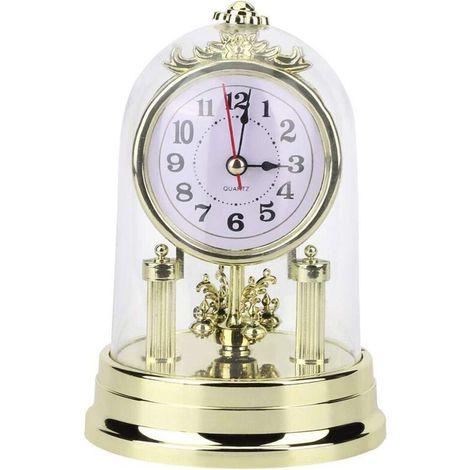 Horloge de Table Horloge de Salon RéTro EuropéEnne Horloge de Bureau Antique et Silencieuse Peut êTre Utilisé pour DéCorer Le Salon la Cuisine L'éCole Le Bureau (1/5)