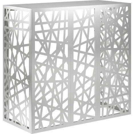 Klimaanlagenabdeckung Silber 110 x 50 x 105 cm Verzinkter Stahl vidaXL