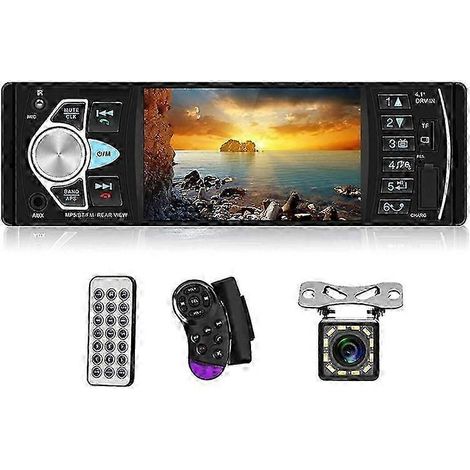 Autoradio 1 DIN stéréo MP5 avec Bluetooth, FM et USB, écran 4,1 pouces, compatible avec la caméra de recul MirrorLink ST 2025 (1/5)