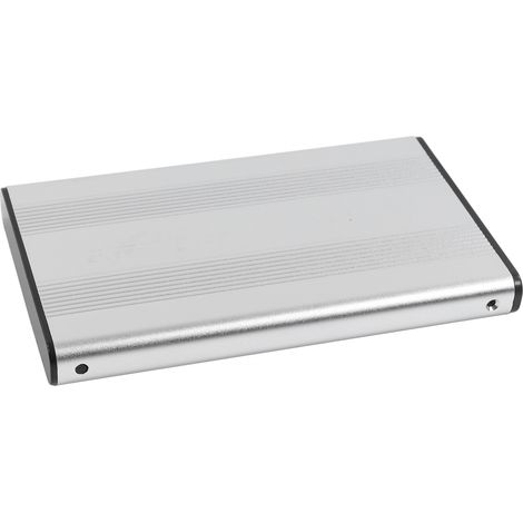Boîtier pour disque dur externe 2,5 pouces 4 To, indicateur LED, boîtier en aluminium, échangeable à chaud, port USB 3.0 5 Gbit/s, couleur argent.